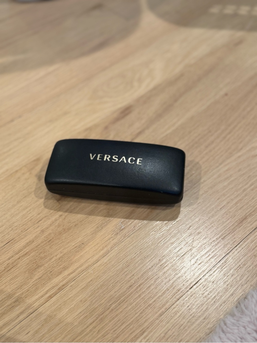 Versace Black Case with Gold Logo AND Versace Sunglasses